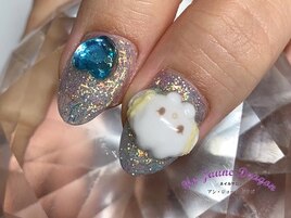 【自爪ネイル】３Dネイル