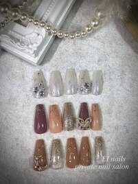 クリスマスネイル　お正月ネイル