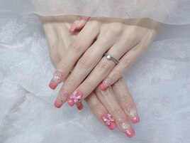 春ピンクネイル♪