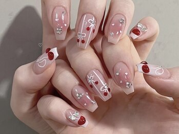 ルネネイル(Lune nail)/持ち込みデザイン・さくらんぼ