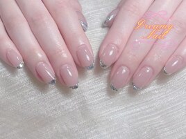 ガラスフレンチネイル