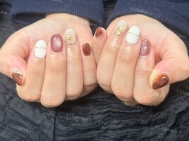 秋のニュアンスネイル¥6,980