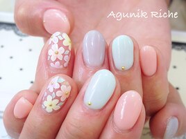 【花柄ネイル】