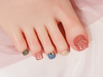 ミラー×ニュアンスネイル