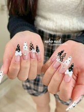 ネコ(Neko)/ロングワンホン　チェック