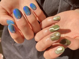 個性派ちぐはぐネイル