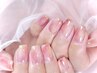 初回オフ無料  SNSで話題ちゅるん♪桃ネイル☆★ 5800円