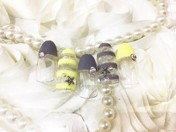 ネイルミュージアム(Nail Museum)/【春】クリアボーダーネイル