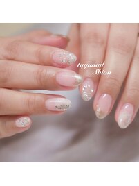 パラジェルラメフレンチネイル