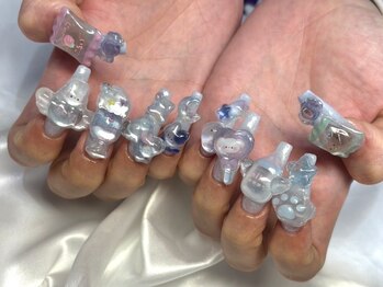 ネイルサロンアンドデコショップ アシュリー 大宮店(Ashliy)の写真/【ジェルチップ長さだし10本＋ストーンパーツつけ放題¥15,000】SNSで話題のギャルネイルもAshliy大宮で♪