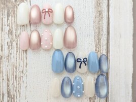 リボンドットネイル ￥6800