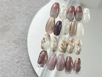 クレオ(Cleo)の写真/〈名駅・口コミ高評価〉大人上品なニュアンスデザインが豊富！周りと差がつくネイルに！毎月デザイン追加♪