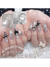 ペルリィ 渋谷店(Perly)/ガーリーネイル-ブラックver.