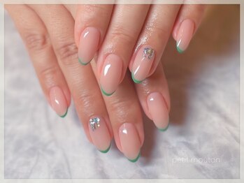 プチムトン 鶯谷店(petit mouton)/【細フレンチネイル】