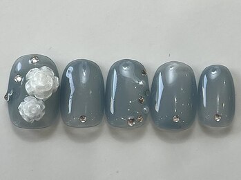 ネイルメゾン 天神店(NAIL MAISON)/ワンホンブルーバラ¥7000