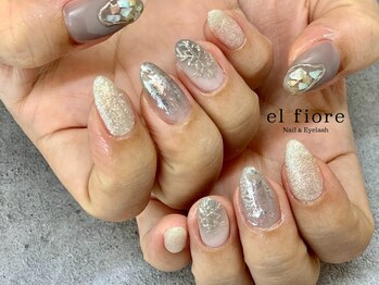 エルフィオーレ ネイルアンドアイラッシュ 高田店(el fiore)/持ち込みアート/冬ネイル