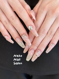 ワンホンネイル　ロングネイル