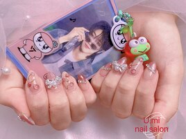 チップ長さ出しさくらんぼネイル