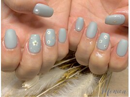 ふんわり可愛いお花ネイル♪