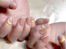 ネイルマジック 仙台一番町店(NAIL MAJIC)/レモンネイル×水滴ネイル