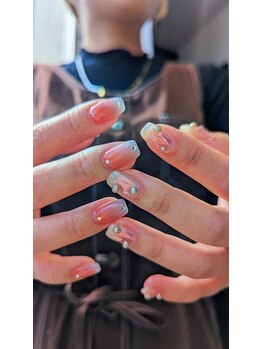 アース コアフュールボーテ ふじみ野店(EARTH coiffure beaute)/夕焼けグラデーションネイル