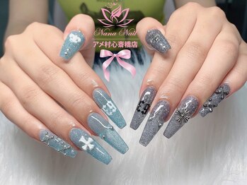ナナネイル アメ村心斎橋店(NaNa Nail)/長さ出し/持ち込みOK/アート10本