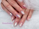 お客様紫陽花ネイル10900円