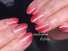 エアブラシのx'masカラーネイル