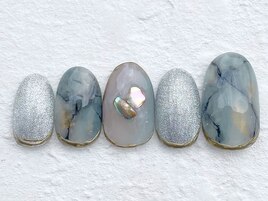 タイダイ　くすみカラー　シェル