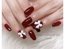 シェリエ(Cherie)/リボンネイル/ボルドー