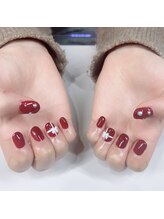 カーティシー(COURTESY)/【AKIHO】Bordeaux nail