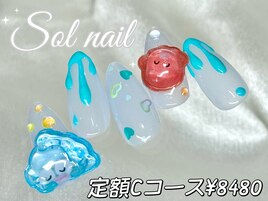 定額たらしキャラデコネイル
