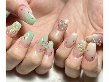 クロレ(Nail Salon COLORE)/ちぐはぐネイル by.Ayaho