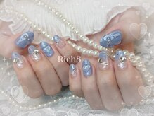 ネイルアンドまつげエクステ リッチエイト 原宿店(Rich8)/クリアリボン韓国ネイル