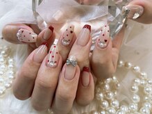 アンジュ(Ange)/【Rika】赤フレンチ×ドット