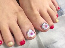 ネイル サロン コービーズ(nail salon COBES)/フラワーフットアート☆