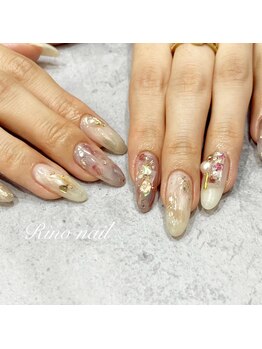 リノ ネイル(Rino nail)/ニュアンスミラーネイル