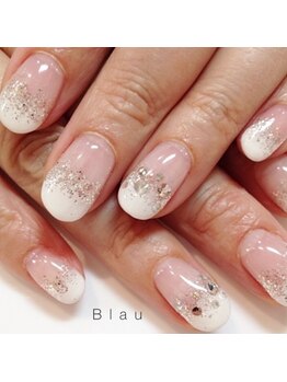 ブラウ ネイル パーティー(Blau Nail Party)/ホワイトグラデーション　