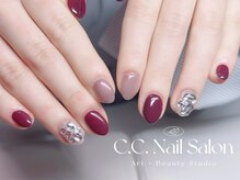 シーシーネイルサロン 池袋(C.C.Nail salon)/3色＋埋め尽くしアート