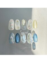 ソーネイル(Soo.nail)/8月定額ネイルシンプルデザイン