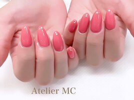 ワンカラー×ストーンネイル