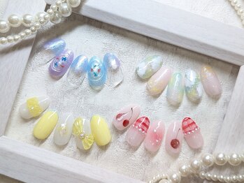 カシワビューティーココ(kashiwa beauty coco)の写真/60種から選べる定額コースで、大人可愛いデザインに出会える♪ワンホンも◎[初回オフ無料/パラジェル無料]