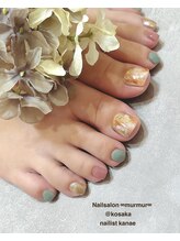 マーマ 八戸ノ里店(murmur)/金箔ニュアンスネイル