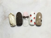 ネイルアンドまつげ リュフェール 五反田(Nail Lufaire)/いちごアポロチョコ