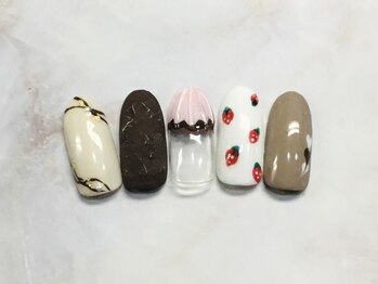 ネイルアンドまつげ リュフェール 五反田(Nail Lufaire)/いちごアポロチョコ