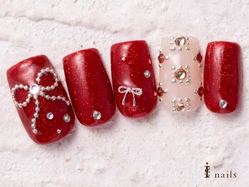 アイネイルズ 横浜WEST店(I-nails)/スタッズリボンストーン10480円