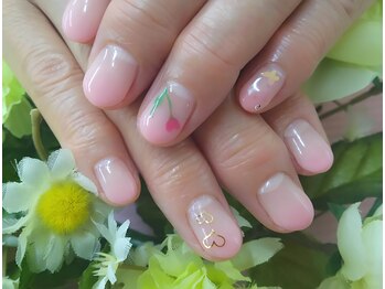 プルミエ ネイル(Premier Nail)/チューリップ＆蝶々ネイル