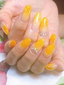 プッカ(Pukka)/☆オレンジのスカルプラメグラデ