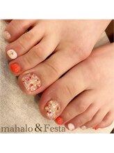 マハロ アンド フェスタ 長野店(mahalo&Festa)/キラキラフットネイル