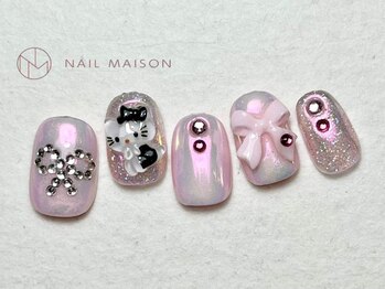 ネイルメゾン 梅田(NAIL MAISON)/ガーリーピンクリボン